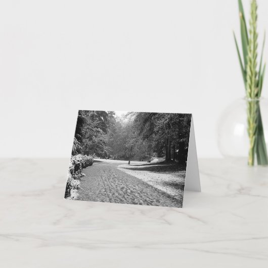 Laurelhurst公園の冬の散歩カード カード (正面)