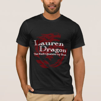 Laurenのドラゴンの黒のロゴのティー Tシャツ