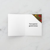 Laurenの丘のアフリカの生地の挨拶状 カード (内部)