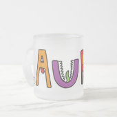 "Lauren"モンスターはマグに文字を入れます フロストグラスマグカップ (正面左)