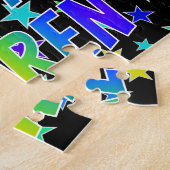 「LAUREN」名、おもしろい「ハッピーバースデー」 ジグソーパズル (側面)