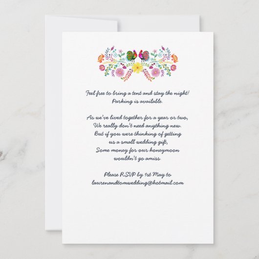 Lauren 招待状 (裏面)