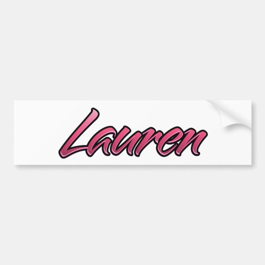 Lauren faded pink Aufkleber Sticker バンパーステッカー (正面)