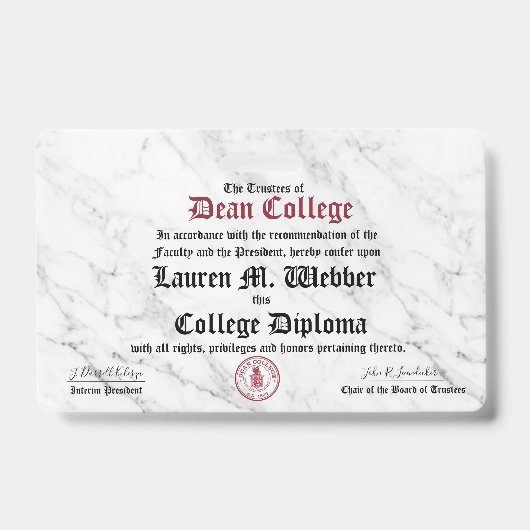 Lauren M. Webber バッジ (正面)