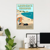 Laurence Harbor New Jersey Shore Retro Art Deco ポスター (ホームオフィス)
