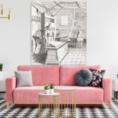 Laurens Janszoon Kosterのバインダリ、bを刻んだ キャンバスプリント (インサイチュ (リビング))