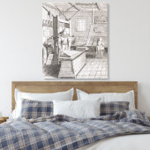 Laurens Janszoon Kosterのバインダリ、bを刻んだ キャンバスプリント (インサイチュ (寝室))