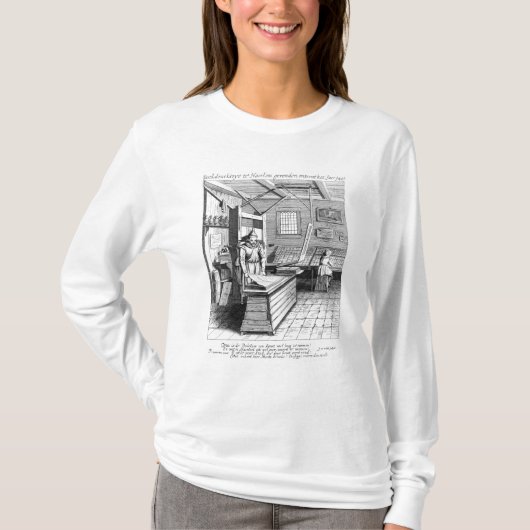 Laurens Janszoon Kosterの製本所 Tシャツ (正面)