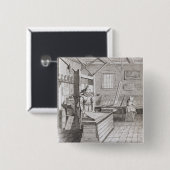 Laurens Janszoon Koster、刻まれたbの製本所 缶バッジ (正面&裏面)