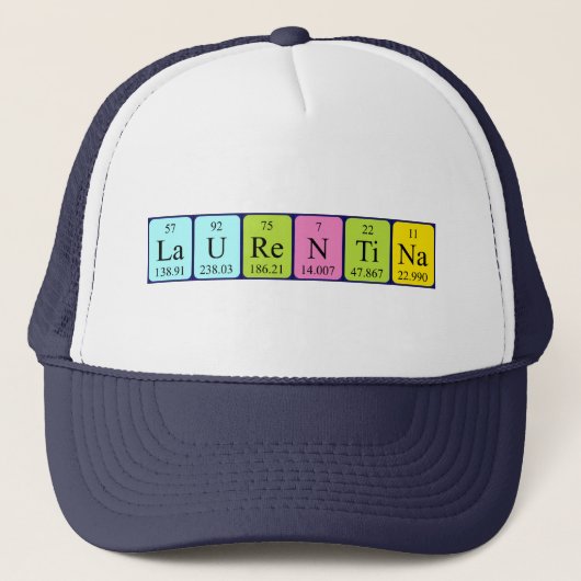 Laurentina周期表名hat キャップ (正面)