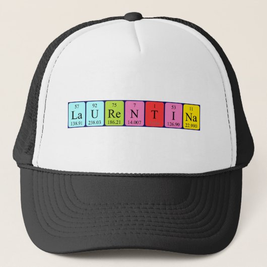 Laurentina周期表名hat キャップ (正面)