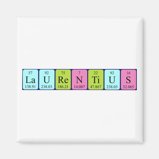 Laurentius周期表名磁石 マグネット (正面)