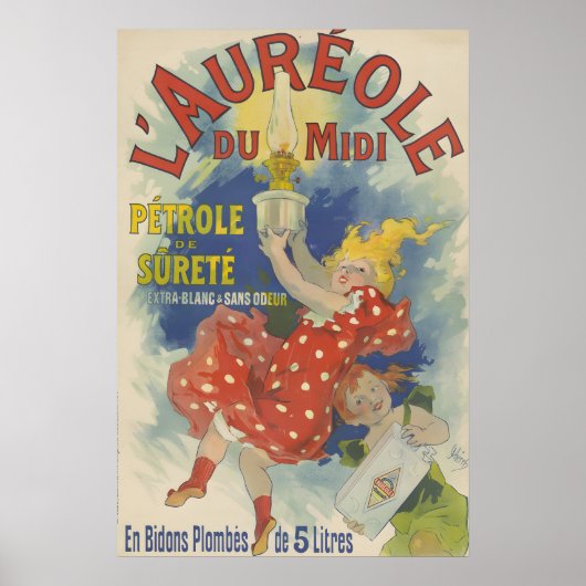 L'Aureole du Midi - ジュール・シェレ ヴィンテージ フランス ポスター (正面)