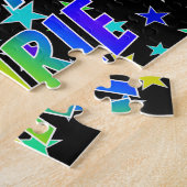 「LAURIE」名、おもしろい「ハッピーバースデー」 ジグソーパズル (側面)