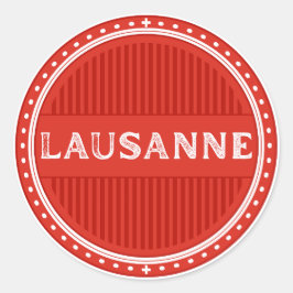 Lausanne City Pride Emblem – Swiss Identity ラウンドシール