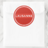 Lausanne City Pride Emblem – Swiss Identity ラウンドシール (バッグ)