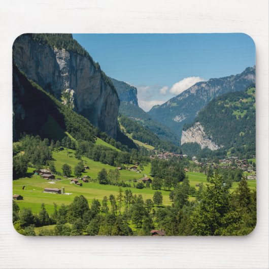 Lauterbrunnen - Berneseのアルプス-スイス連邦共和国 マウスパッド (正面)