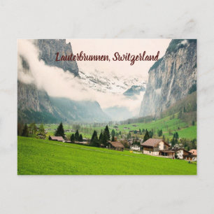Lauterbrunnen Switzeras様式化 ポストカード