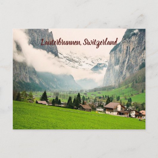 Lauterbrunnen Switzeras様式化 ポストカード (正面)