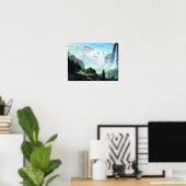 Lauterbrunnen Switzerlandの近くのスタッバーバッハ秋 ポスター (ホームオフィス)