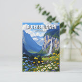 Lauterbrunnen Switzerland Travel ポストカード (スタンド正面)