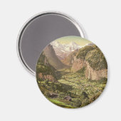 Lauterbrunnen ValleyとBriethorn、Wengen、B マグネット (正面/裏面)