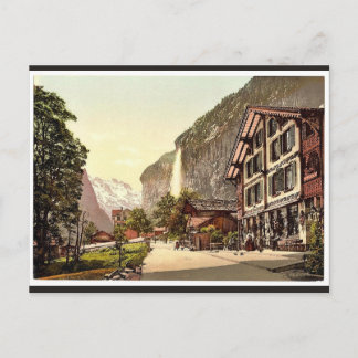 Lauterbrunnen Valley、Staubach Wとの通りビュー ポストカード