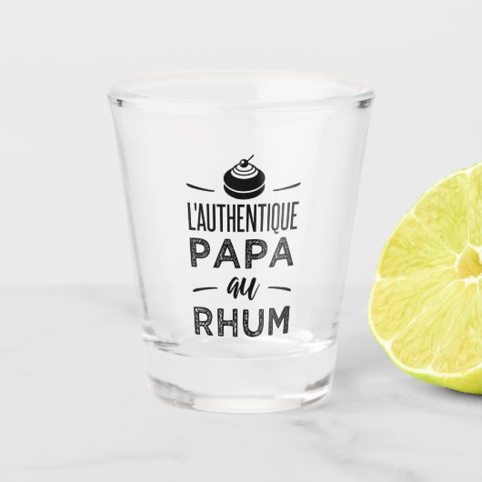 L'authentique papa au rhum ショットグラス (正面)