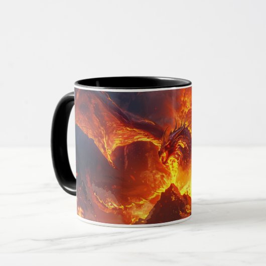 Lava Dragon 11oz Ceramic Mug マグカップ (正面左)