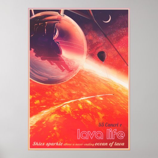 LAVA LIFE at Planet 55 Cancri e NASA JPL宇宙 ポスター (正面)