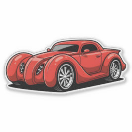 Lava Red Spiral Hotrod Toon シール