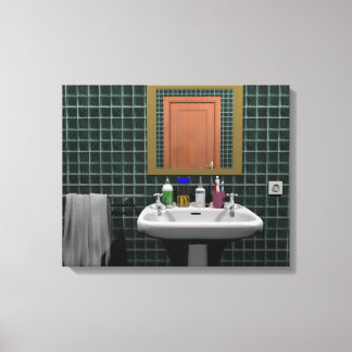 Lavabo en cuarto de baño キャンバスプリント