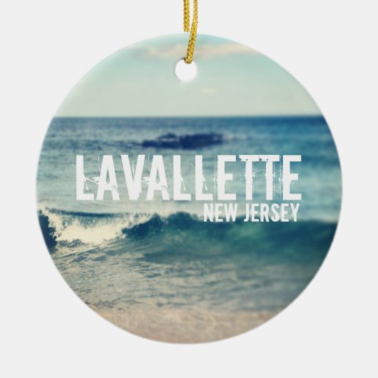 Lavallette- 2013年-海岸の回復 セラミックオーナメント (正面)