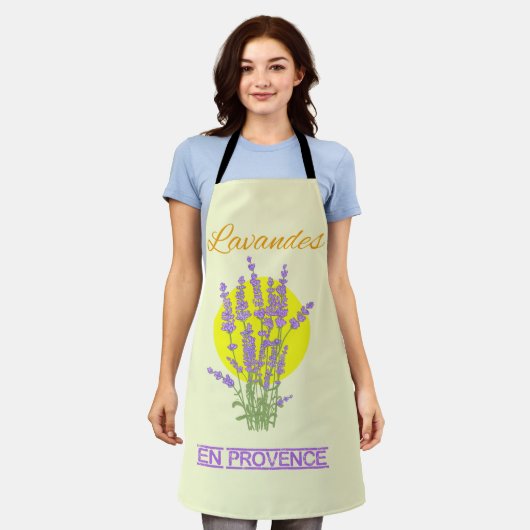 Lavande en Provence エプロン (着用した状態)