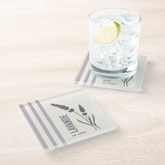 Lavande est. Nature ガラスコースター (アングル)