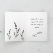 Lavande flowers カード (内部)