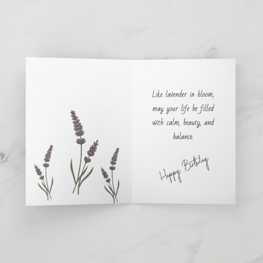 Lavande flowers カード (内部)