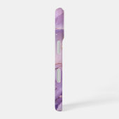 Lavande Royale Luxury Soft Purple Marble Gold iPhone 16ケース (右側面)