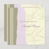 Lavanderのクリーム色のブライダルシャワーの招待状カード 招待状 (正面/裏面)