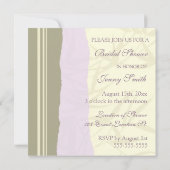 Lavanderのクリーム色のブライダルシャワーの招待状カード 招待状 (裏面)