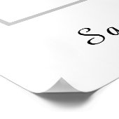  Lavander Purple Floral Graduation Photo Prop sign ポスター (角)