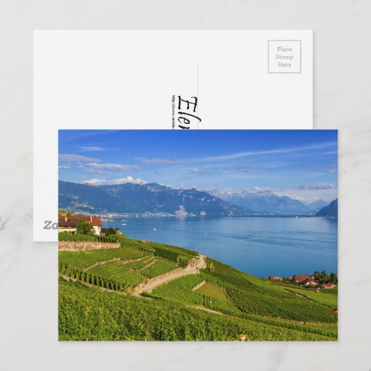 Lavaux region, Vaud, HDR ポストカード (正面/裏面)