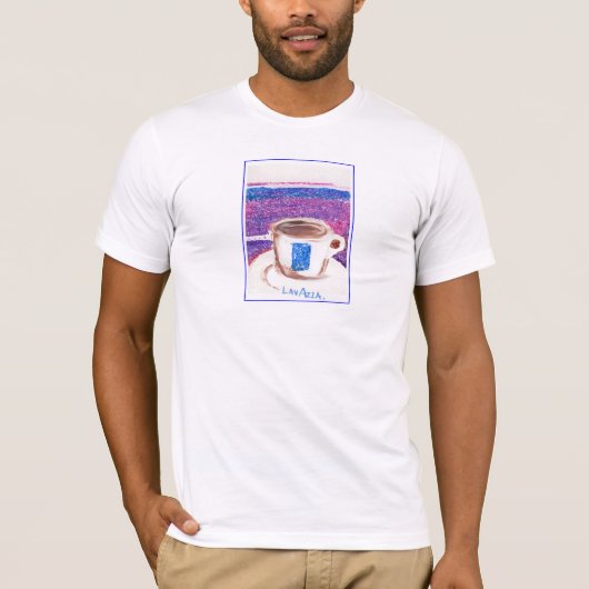 lavazzaのコーヒーカップ tシャツ (正面)