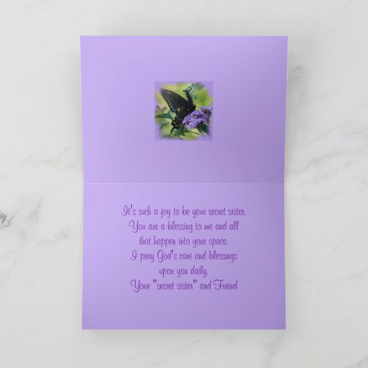 LavBfly秘密の姉妹はカスタマイズ カード (内部)