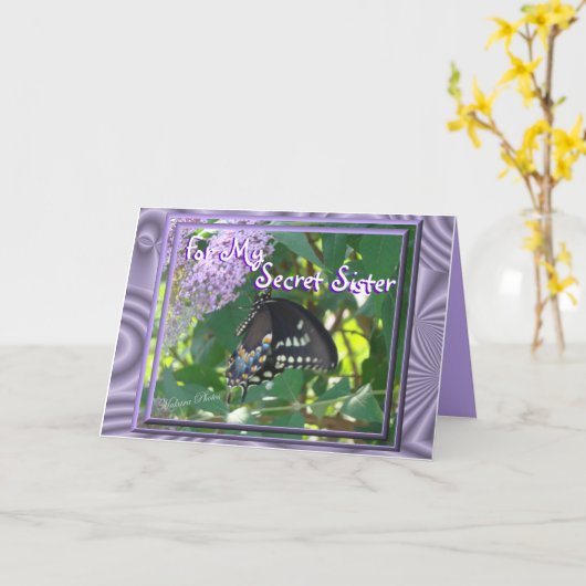 LavBfly秘密の姉妹はカスタマイズ カード (黄色い花)