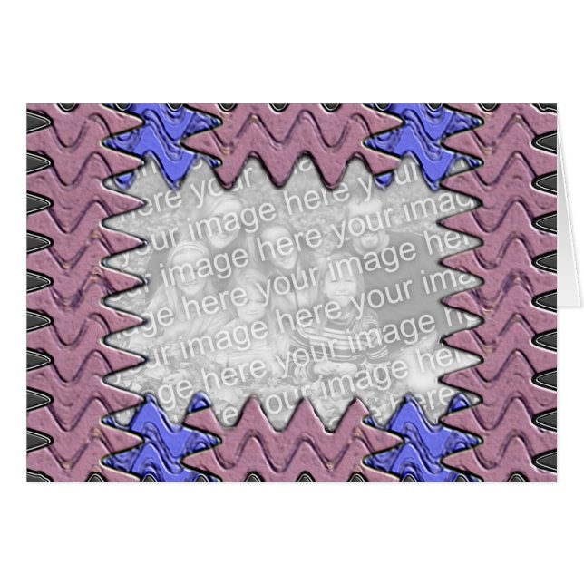 Lavendarおよび青い写真フレーム (正面横)