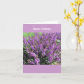 Lavendarによっては誕生日の願いが開花します カード (黄色い花)