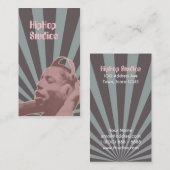 Lavendarのヒップホップのヘッドホーンの名刺のテンプレート 名刺 (正面/裏面)