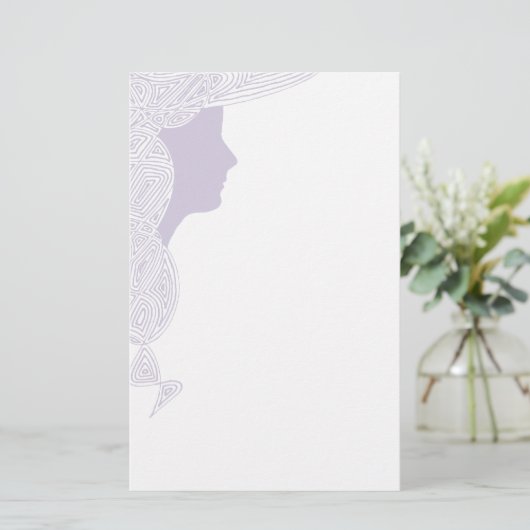 Lavendarの女性 便箋 (スタンド正面)