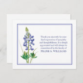 Lavendarの葬儀のメッセージカードの平らな死別のノート ノートカード (正面/裏面)